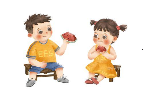 瓜瓜吃瓜情景画,趣味横生的日常瞬间